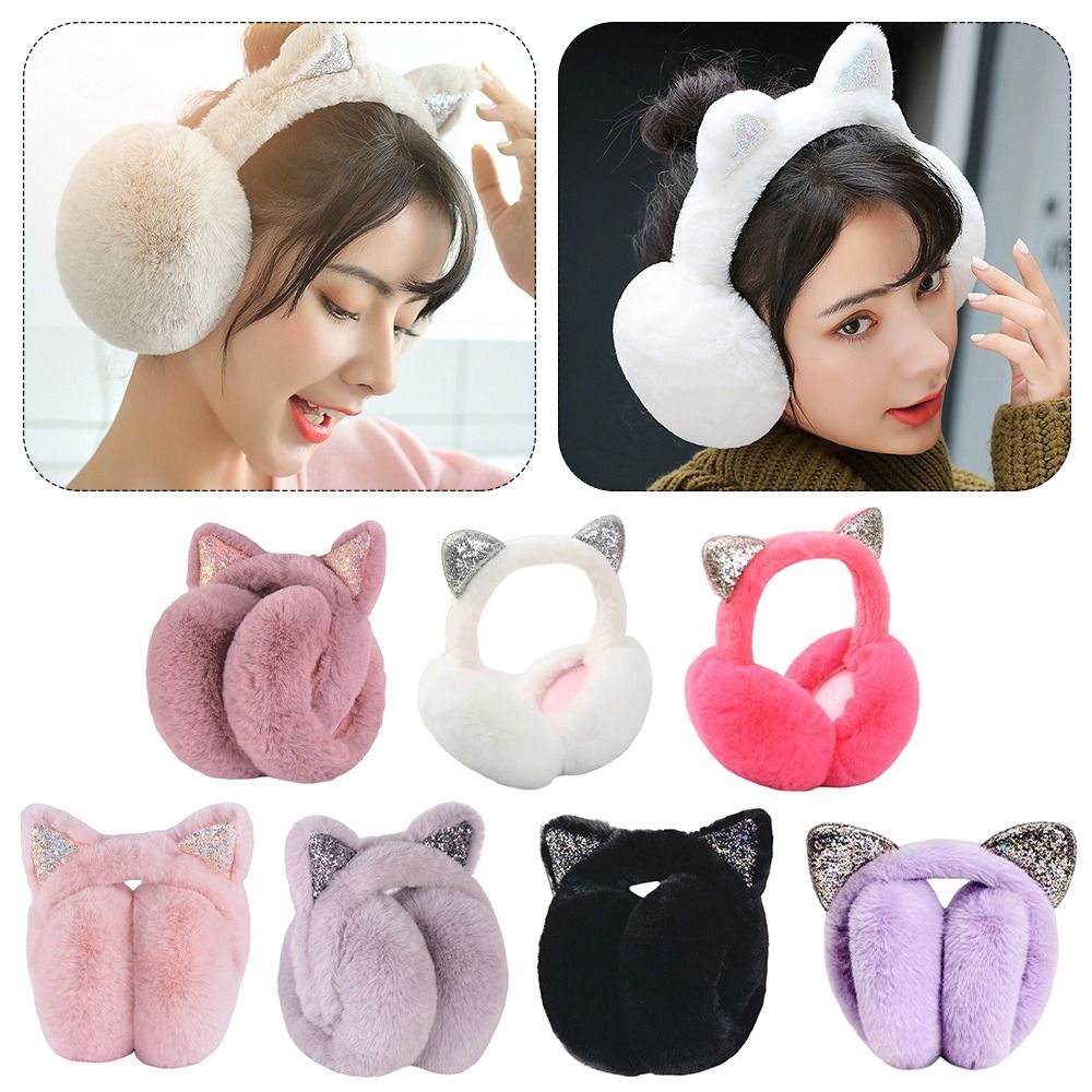Earmuffs Foldable - Niedliches Kaninchen-Design, Tierohr-Ohrenklappen-Mütze, Frosch-Tier-Stil, faltbares Design,