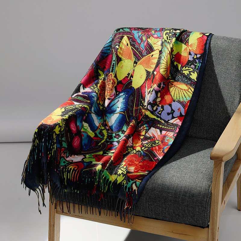 Luxus Marke Ölgemälde Kaschmir – Wool Scarf Men Bewertung und Preis